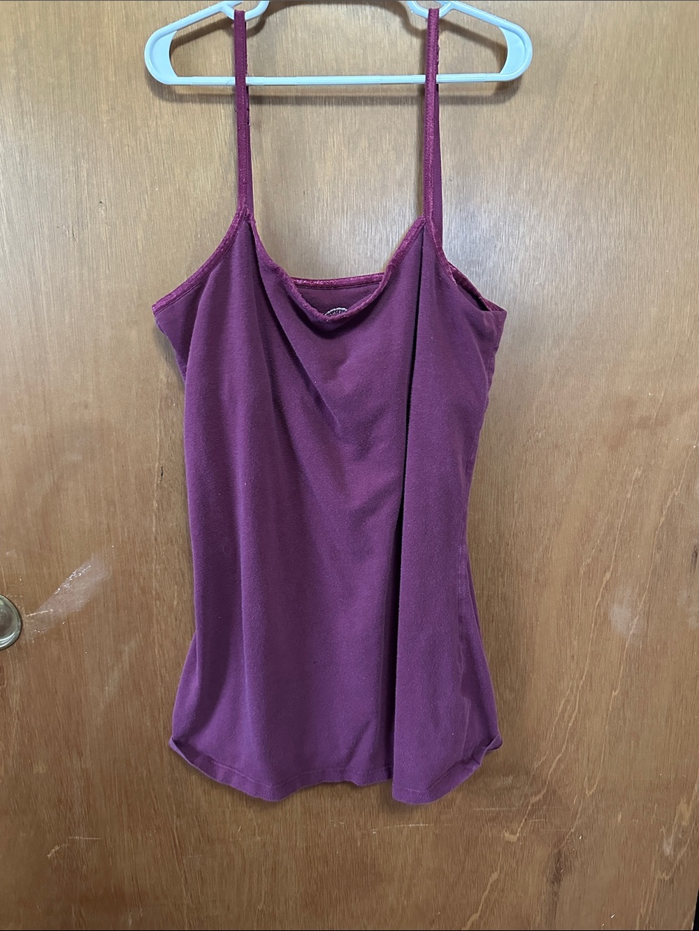 SO Plum Spaghetti-Strap Cowl Neck Camisole